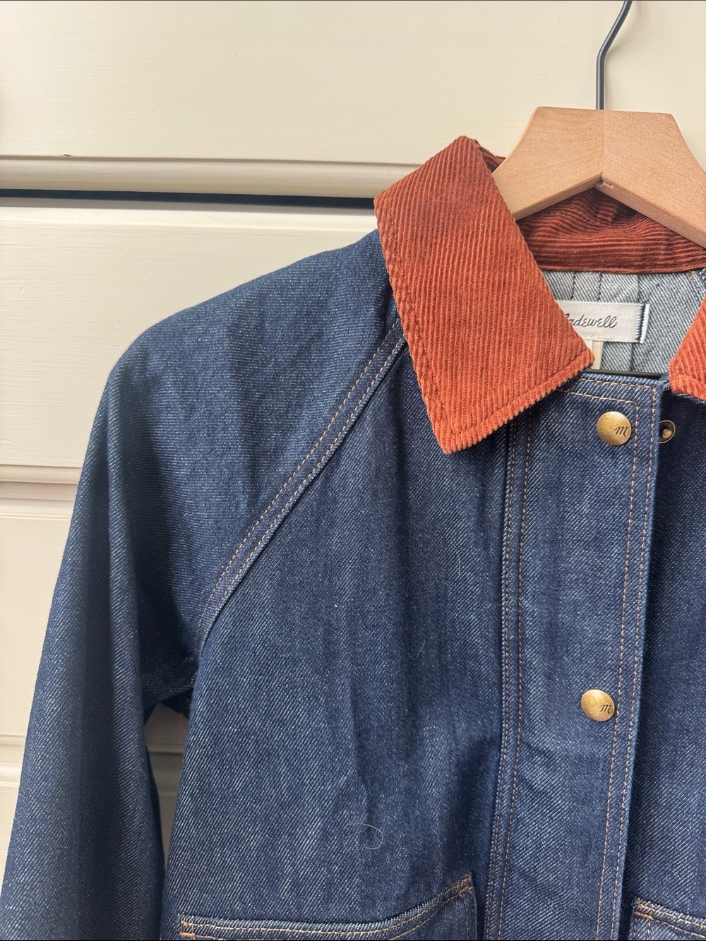 Madewell Denim trapeze jacket with corduroy collar - Picture 8 of 8